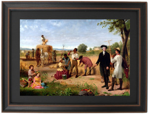 Framed Washington as a Farmer at Mount Vernon by Junius Brutus Stearns Framed Washington as a Farmer at Mount Vernon by Junius Brutus Stearns