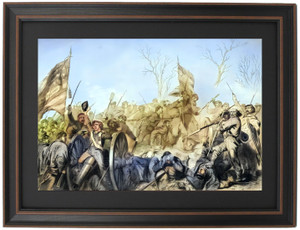 Framed Capture of the Confederate flag at the Battle of Murfreesboro by Alonzo Chappel Framed Capture of the Confederate flag at the Battle of Murfreesboro by Alonzo Chappel