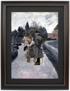 Framed Washington in the Garden at Mount Vernon by Howard Pyle Framed Washington in the Garden at Mount Vernon by Howard Pyle