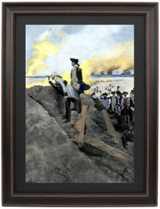 Framed Washington and Rochambeau in the Trenches at Yorktown by Howard Pyle Framed Washington and Rochambeau in the Trenches at Yorktown by Howard Pyle