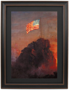 Framed Our Flag by Frederic Edwin Church Framed Our Flag by Frederic Edwin Church