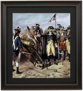Framed Washington Firing First Shot at Yorktown by Henry Alexander Ogden Framed Washington Firing First Shot at Yorktown by Henry Alexander Ogden