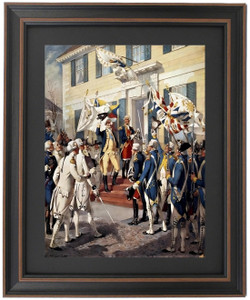 Framed Washington Visiting Rochambeau at French Embassy by Henry Alexander Ogden Framed Washington Visiting Rochambeau at French Embassy by Henry Alexander Ogden