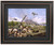 Framed Defense of the Aleutians By Dominic D'Andrea set in a solid wood frame with mat