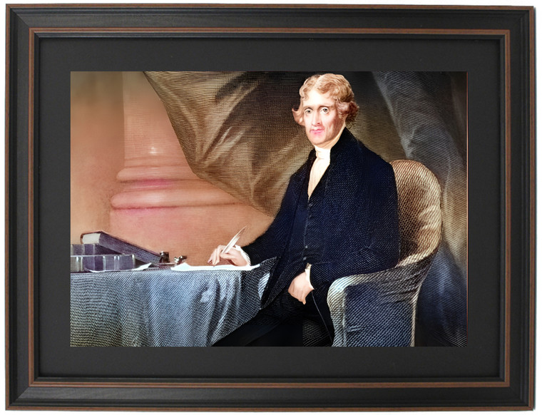 Framed Thomas Jefferson by Alonzo Chappel