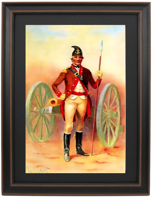 Framed Lieutenant, Rhode Island Train of Artillery by Charles M. Lefferts