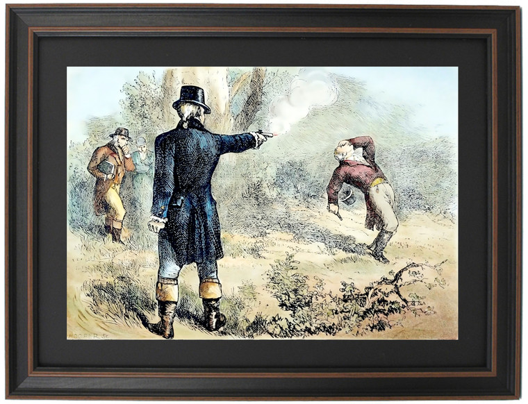 Framed Duel between Aaron Burr and Alexander Hamilton by S.C. Cooper