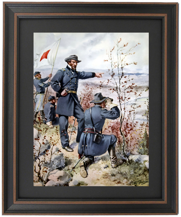 Framed General Sherman at Kenesaw Mountain During the Battle of Allatoona Pass by Henry Alexander Ogden