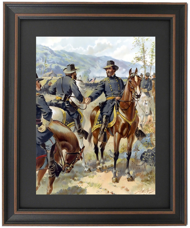 Framed General George H. Thomas at the Battle of Chickamauga, 1863 by Henry Alexander Ogden