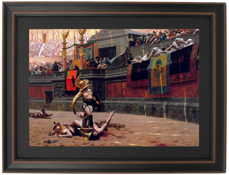 Framed Pollice Verso by Jean-Leon Gerome