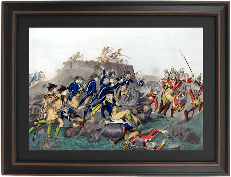 Framed General Arnold Wounded at the Battle of Bemis Heights by Alonzo Chappel