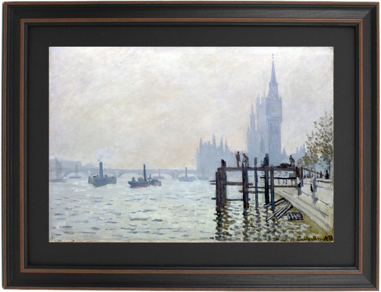 Framed The Thames at Westminster by Claude Monet