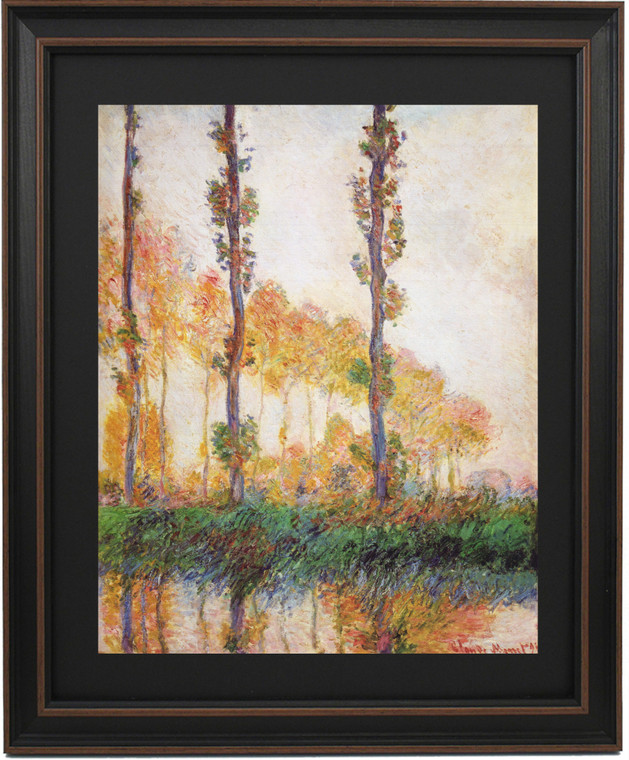 Framed Poplars, Autumn by Claude Monet