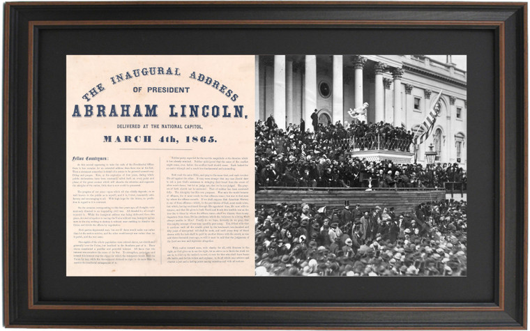 Lincoln Delivering Second Inaugural Address with Speech