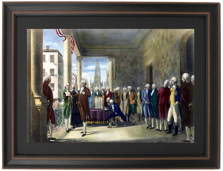 Framed Inauguration of George Washington by Ramon Elorriaga
