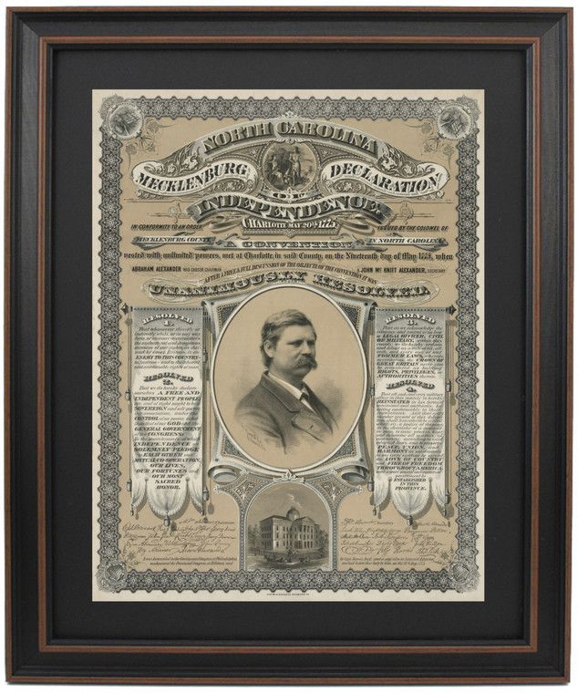 Framed North Carolina Mecklenburg Declaration of Independence