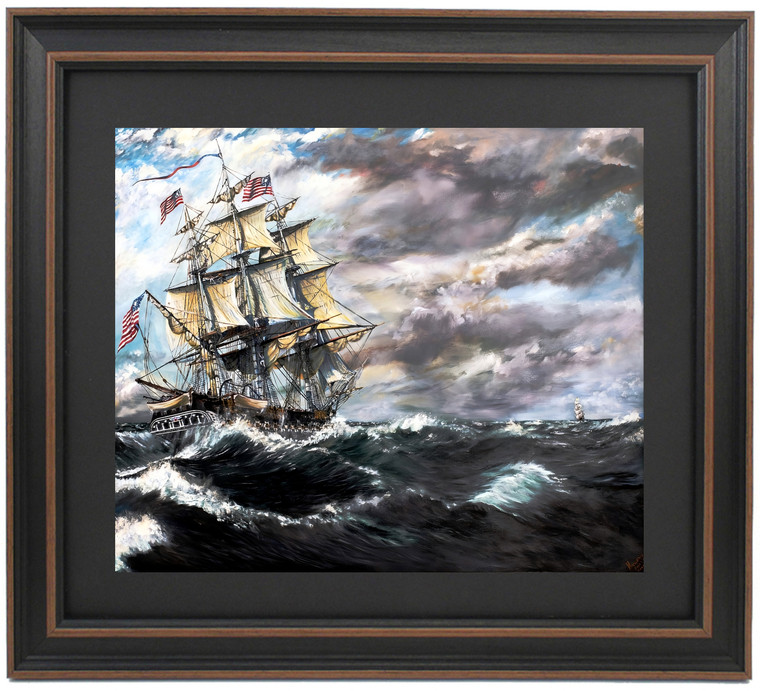 USS Constitution heads for HM Frigate Guerriere by Vincent Alexander Booth