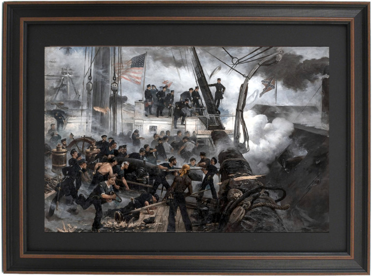 An August Morning with Farragut, the Battle of Mobile Bay, August 5, 1864 by William Haysham Overend