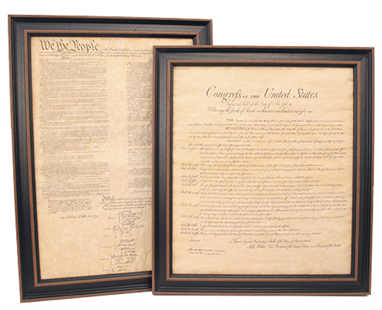 Framed Constitution and Bill of Rights Set