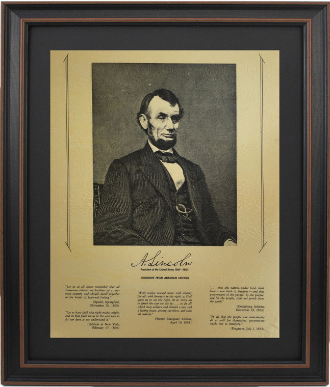 Framed Abraham Lincoln Portrait