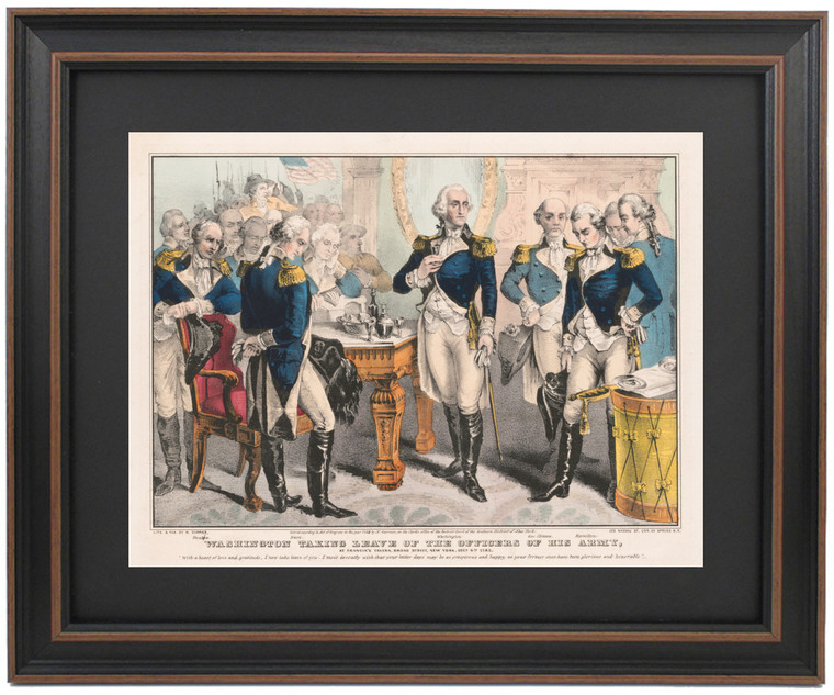 Washington takes leave of his officers of the Army