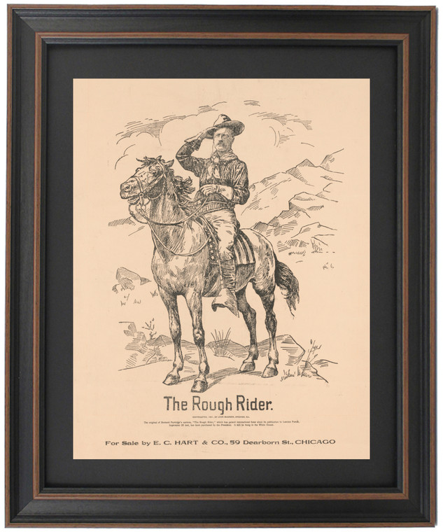 Framed The Rough Rider,  Theodore Roosevelt Cartoon by Bernard Partridge