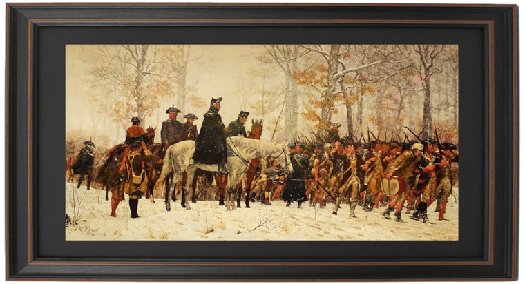 Framed March to Valley Forge by William B. T. Trego