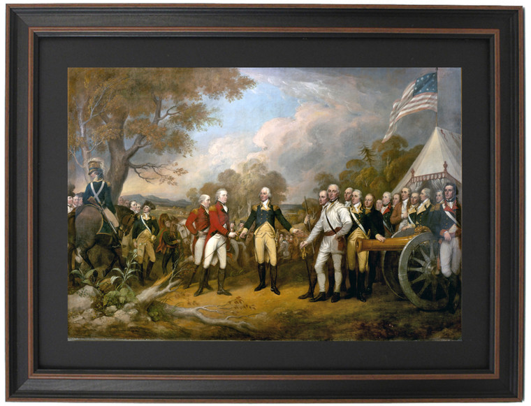 Framed Surrender of General Burgoyne by John Trumbull