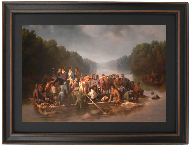 Framed Marion Crossing the PeeDee  by William Ranney