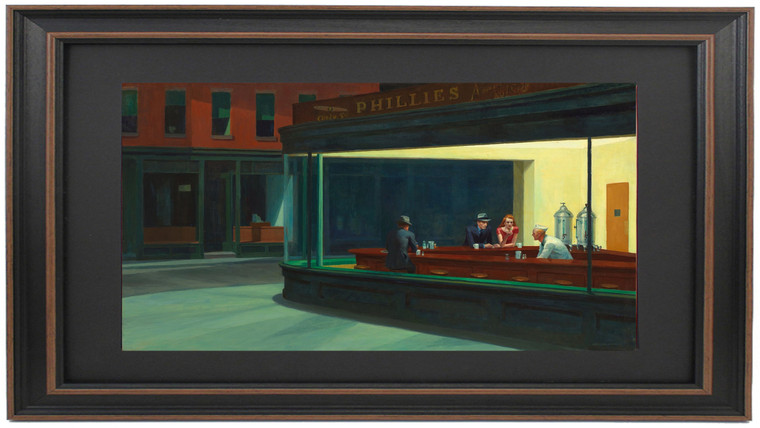 Framed Nighthawks by Edward Hopper