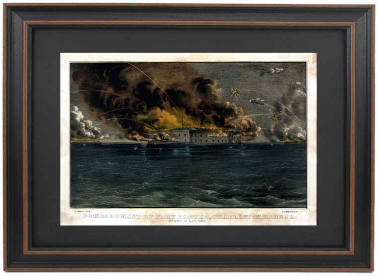 Battle of Fort Sumpter, Charleston Harbor by Currier and Ives