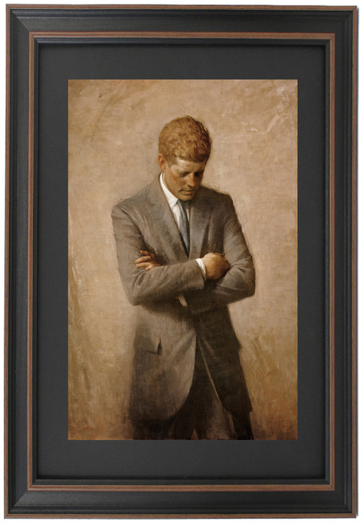 Framed Portrait of John F Kennedy by Aaron Shikler