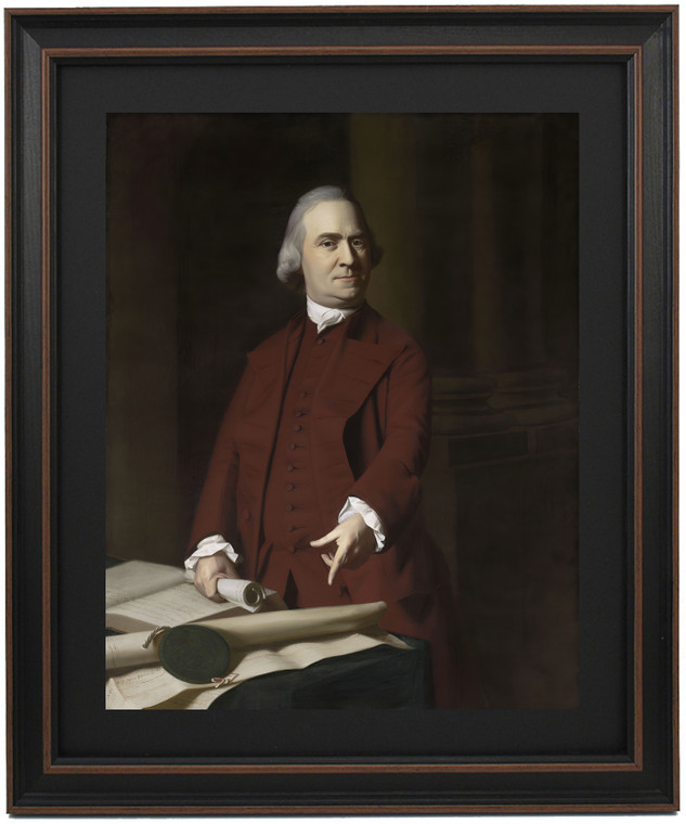 Framed Portrait of Samuel Adams by John Singleton Copley