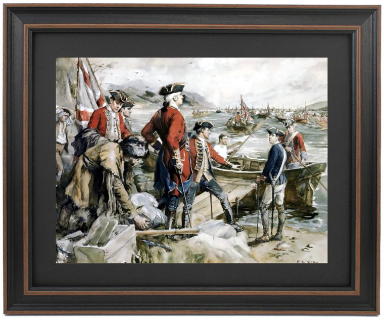 Framed Abercrombie's Expedition to Ticonderoga by Frederick Coffay Yohn