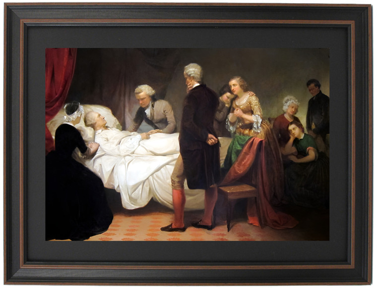 Framed Washington on His Deathbed by Junius Brutus Stearns