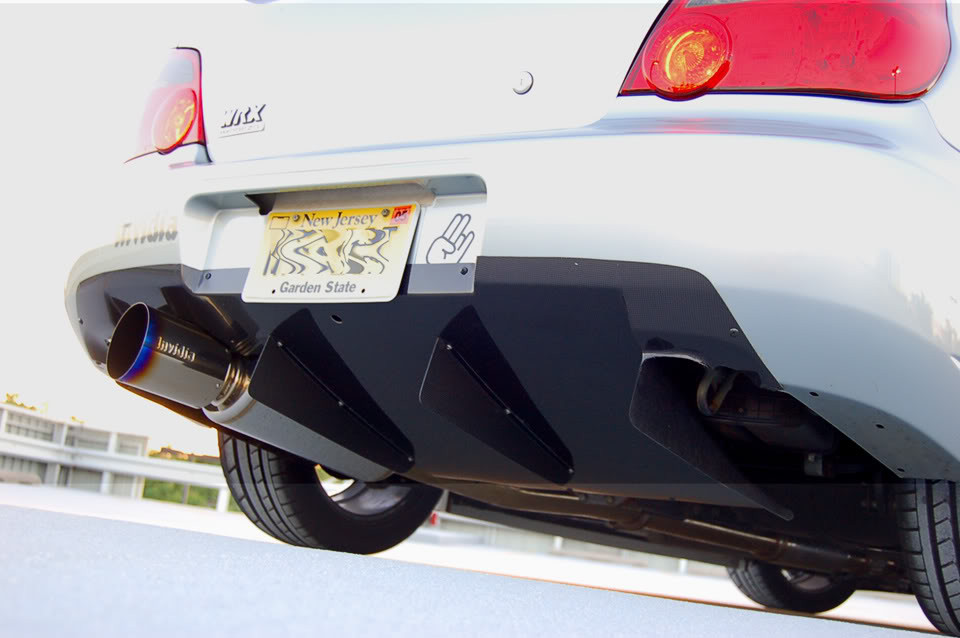 2002-2007 Subaru Impreza WRX STi KS Style Rear Diffuser - Forcewerkz ...
