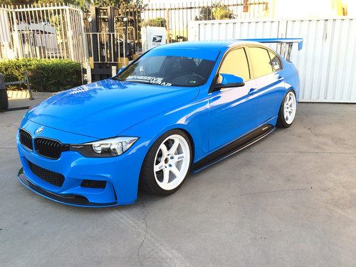 BMW F30 Sedan Side Skirt Diffuser Extensions Splitters - Carbon Fiber