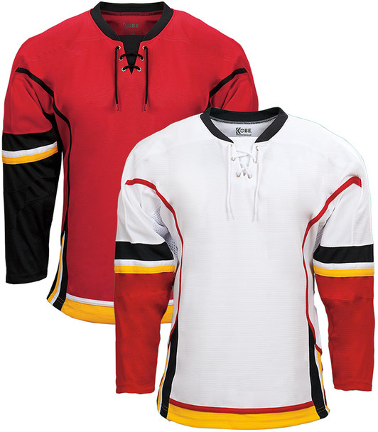 K3G48G Calgary Home/Away Hockey Jersey - K3G GOALIE | Blanksportswear.ca