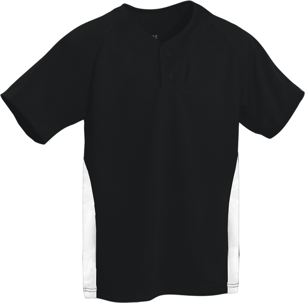 Black/White Kobe Sportswear Closer Two-Tone Short Sleeve Baseball Youth Jersey | Blanksportswear.ca