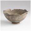 CYAN DESIGN 07958 Small Pompeii Bowl, Whitewashed