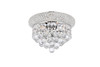 ELEGANT LIGHTING 1800F10C/RC  Primo 3-Light Flush Mount, Chrome