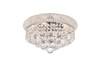 ELEGANT LIGHTING 1800F14C/RC  Primo 6-Light Flush Mount, Chrome