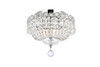 ELEGANT LIGHTING 1900F12C/RC  Century 4-Light Flush Mount, Chrome