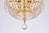 ELEGANT LIGHTING 1900F12G/RC  Century 4-Light Flush Mount, Gold