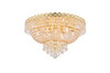 ELEGANT LIGHTING 1900F20G/RC  Century 9-Light Flush Mount, Gold