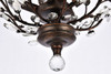 ELEGANT LIGHTING 2011F20DB/RC  Orchid 4-Light Flush Mount, Dark Bronze