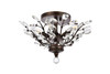 ELEGANT LIGHTING 2011F20DB/RC  Orchid 4-Light Flush Mount, Dark Bronze