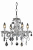 ELEGANT LIGHTING 2015D17C/RC  St. Francis 4-Light Dining Room, Chrome