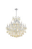 ELEGANT LIGHTING 2800D36C-GT/RC  Maria Theresa 24-Light Dining Room, Chrome