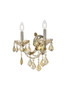 ELEGANT LIGHTING 2800W2GT-GT/RC  Maria Theresa 2-Light Wall Sconce, Golden Teak